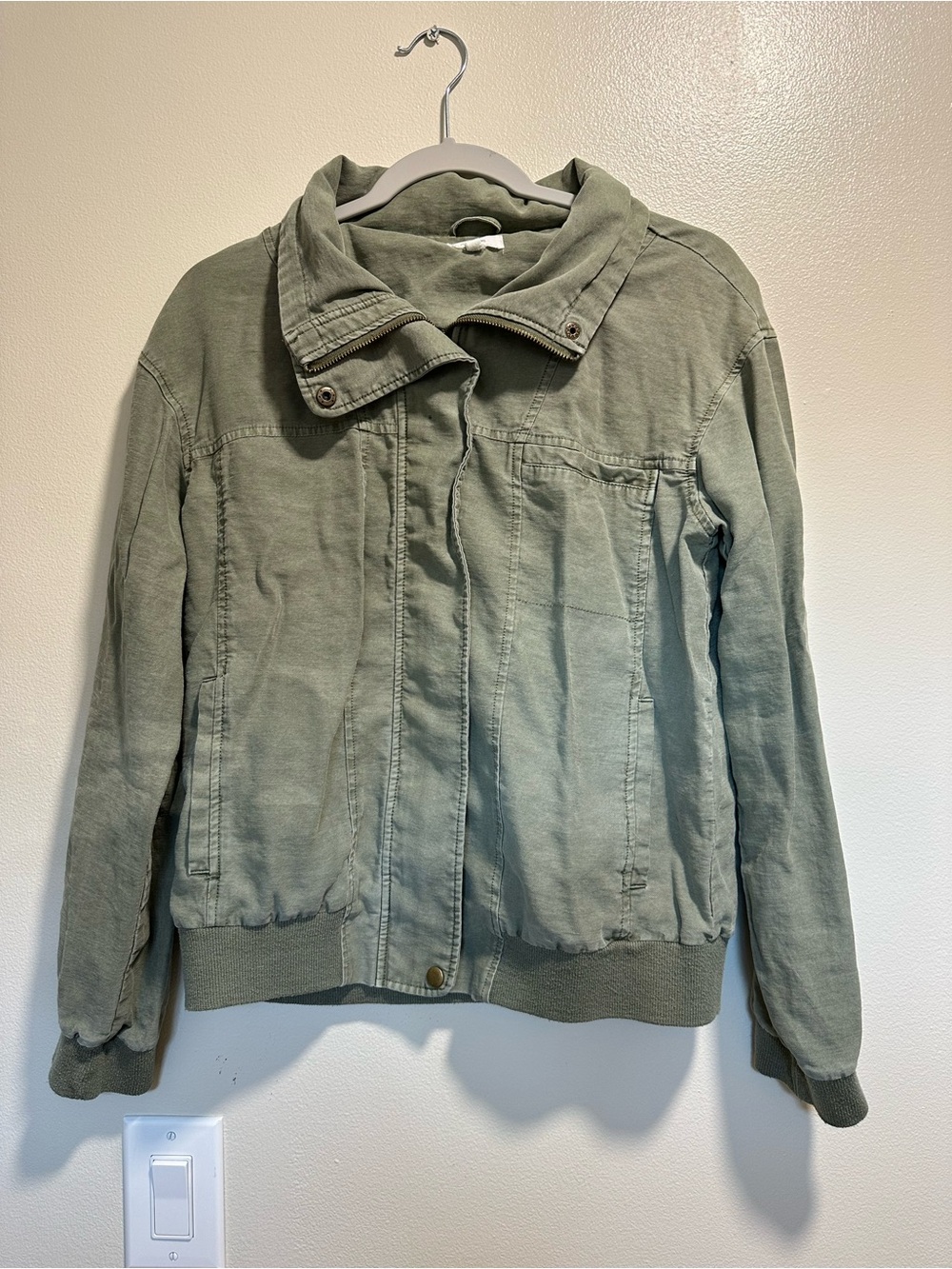 Women’s Maurices Olive Green Utility Bomber Jacket